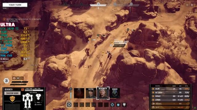 BATTLETECH. ULTRA. GTX 1070 TI / Core i5-8400. 1080р. смотреть онлайн