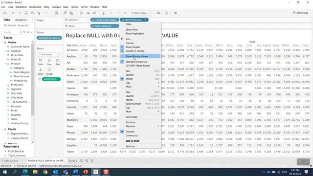 Tableau Tip: Replace NULL by ZERO or PREVIOUS VALUE. смотреть онлайн