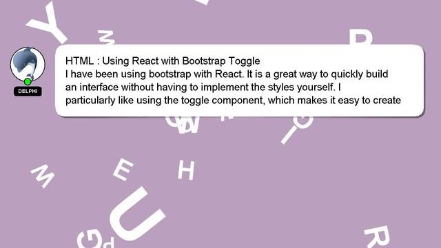 HTML : Using React with Bootstrap Toggle смотреть онлайн