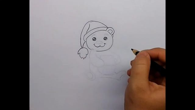 Как нарисовать мишку с подарком смотреть онлайн
