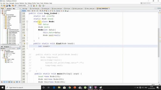 finding loop in Linked list in java смотреть онлайн
