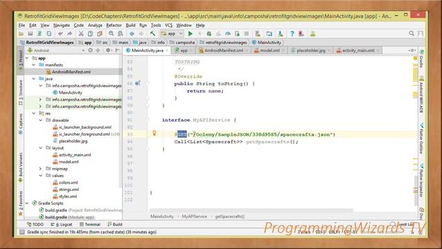 Android S10E3 : Retrofit JSON - GridView Images Text смотреть онлайн