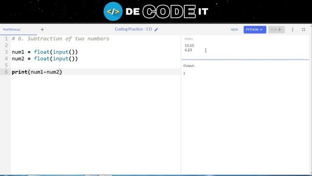 Python Coding Practice - 1D in NxtWave смотреть онлайн