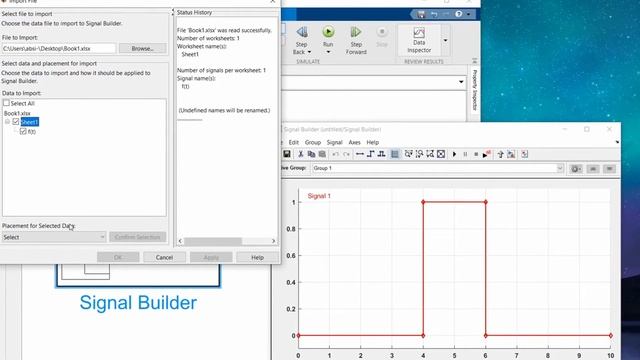 Import Excel file to MATLAB Simulink using Signal Builder смотреть онлайн