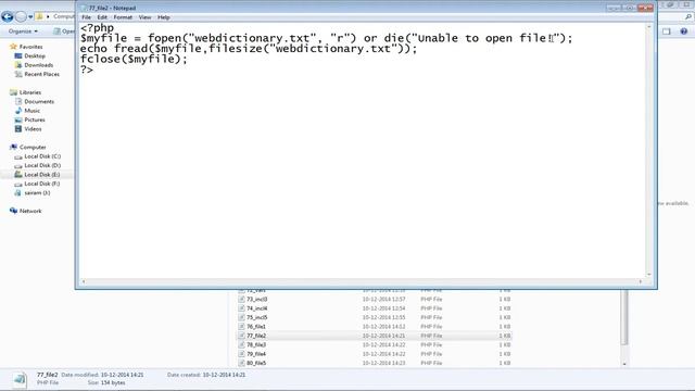 file handling in Php fopen- fclose- feof- fgets- fgetc- - Lesson 26 - Telugu смотреть онлайн