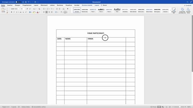 LEZIONE 3 WORD - Inserire e modificare tabelle in word (Esempio modulo firme) смотреть онлайн