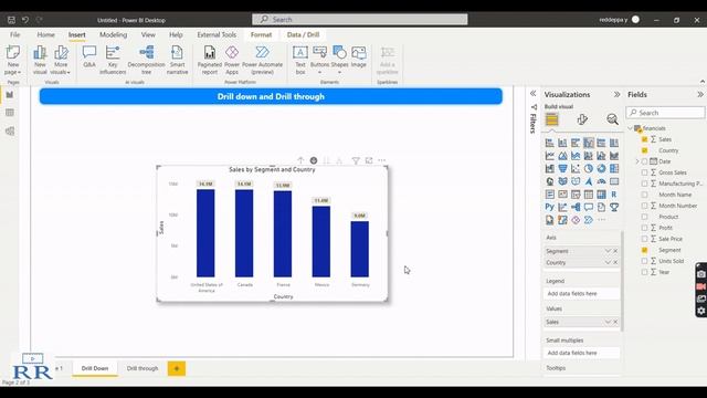 Drill down and Drill through in Power Bi смотреть онлайн