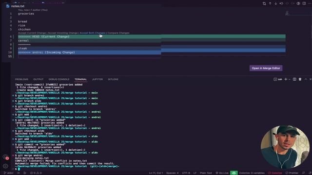 How To Resolve Git Merge Conflicts | Merge Conflicts Explained. смотреть онлайн