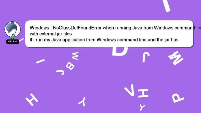 Windows : NoClassDefFoundError when running Java from Windows command line with external jar files смотреть онлайн