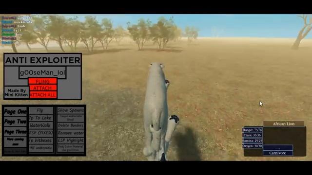 [Roblox: Wild Savanna] - New GUI script showcase! смотреть онлайн