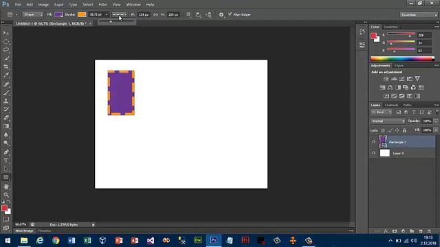 Adobe Photoshop CS6 | Rectangle Tool смотреть онлайн