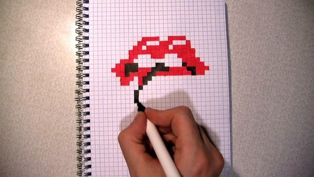 Как рисовать по клеточкам Логотип Роллинг Стоунз губки с языком ( ROLLING STONES ) #pixelvideo смотреть онлайн
