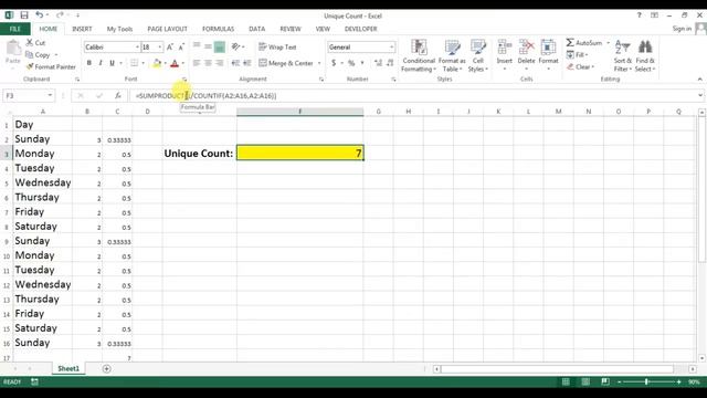 Unique Count from a range in Excel смотреть онлайн