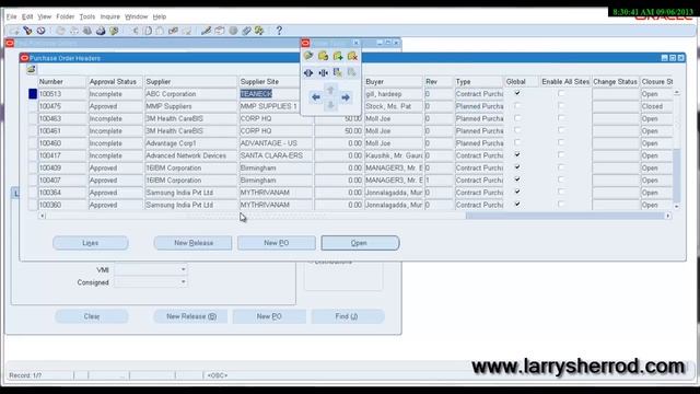 PUR Folder Tools for PO Summary, Oracle Applications Training смотреть онлайн