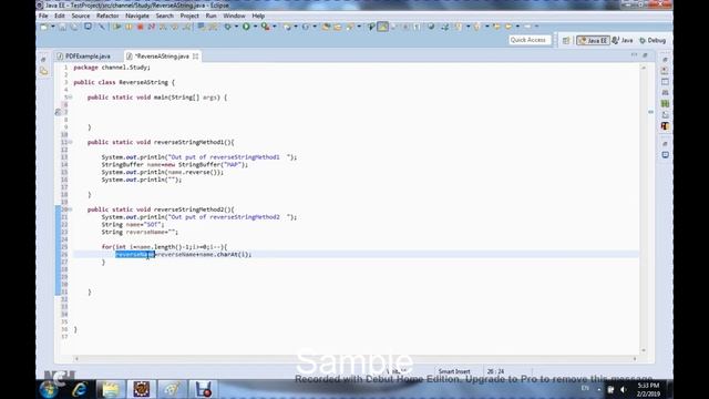 How to reverse String using java in different ways смотреть онлайн