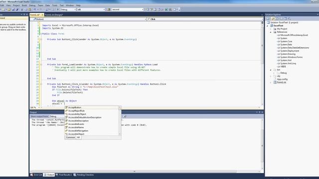 VB.NET - How to create simple Excel file using VB.NET "Visual Studio 2010" смотреть онлайн