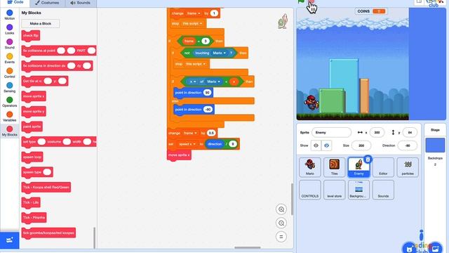 Scratch Mario Pt.17 (E17) - ? How to Code Super Mario Games in Scratch | Scratch 3.0 Game Tutorial смотреть онлайн