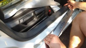 Нержавеющие накладки порогов JETTA,  Volkswagen Jetta 6 #VAG Group