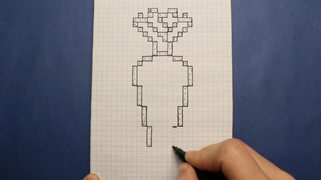 Рисунок по клеткам морковка Простой рисунок Кавайная морковка смотреть онлайн