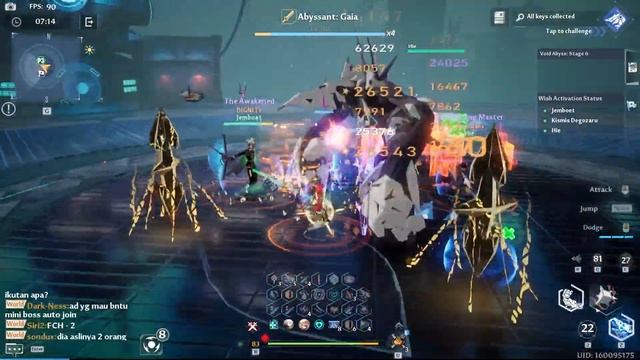 【Tower Of Fantasy】Void Abyss Stage 6 | 3 Ppl VS Gaia | F2P Sup 7.3 Cover The HP