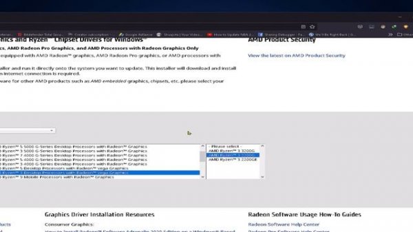 No AMD graphics driver is installed or the AMD driver is not functioning properly?
