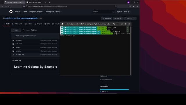Learning GoByExample (Go/Golang) - For Loop | Fedorae Education смотреть онлайн