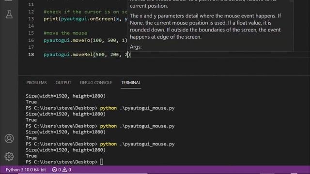 PyAutoGUI - Computer GUI automation using Python (Control mouse and keyboard) смотреть онлайн