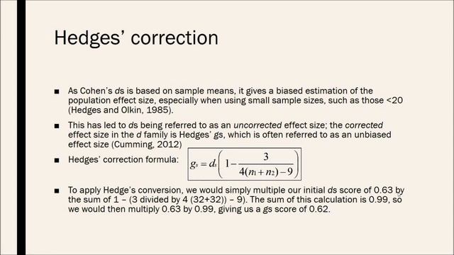 Tutorial: Effect Sizes - Part 1 (Cohen's d, Hedge's g, Glass' delta) смотреть онлайн