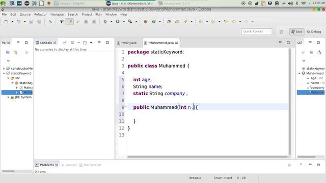 96 Java Static KeyWord كلمة ثابت جافا смотреть онлайн