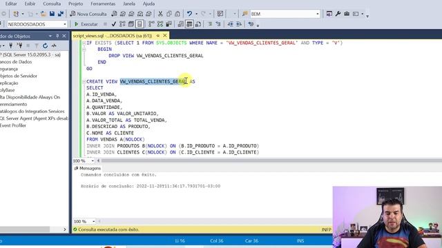 COMO CRIAR UMA VIEW NO SQL SERVER смотреть онлайн