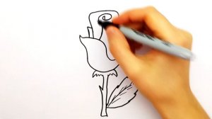 Как нарисовать Розу на 8 Марта для открытки. Рисуем розу самым простым способом. #472