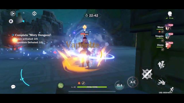 Misty Dungeon Freezing Trial - Ayaka Mona Xingqiu Diona | Genshin Impact смотреть онлайн