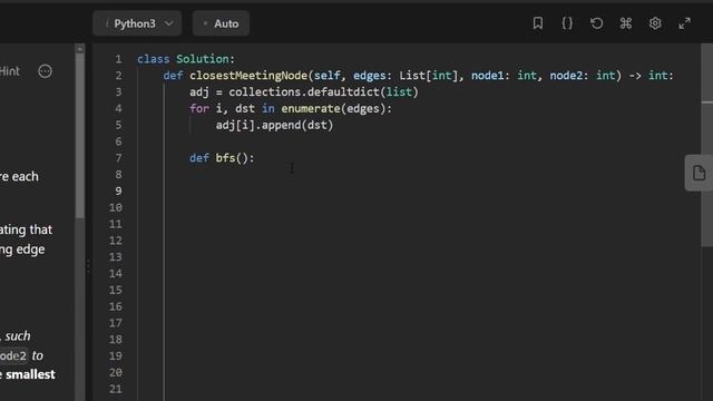 Find Closest Node to Given Two Nodes - Leetcode 2359 - Python смотреть онлайн