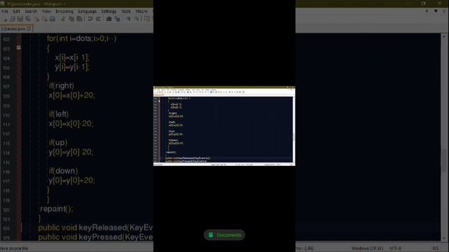 JAVA SNAKE GAME || SOURCE CODE|| NOTEPAD++ смотреть онлайн