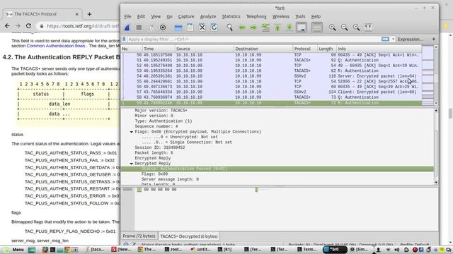 Decrypt TACACS+ packets using Wireshark |explained Packet header | AAA Request Response body STATUS смотреть онлайн