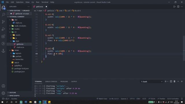Handlebars & Express - Grid System - #05 - One Page Website Code Along смотреть онлайн