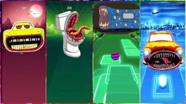 Yellow Mcqueen Eater🆚Toilet Monster🆚Train Eater🆚Taxi Eater