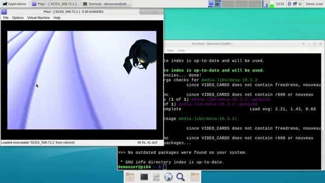 Emulador de PS2 Play! funcionando en una Raspberry Pi 4 bajo Gentoo смотреть онлайн