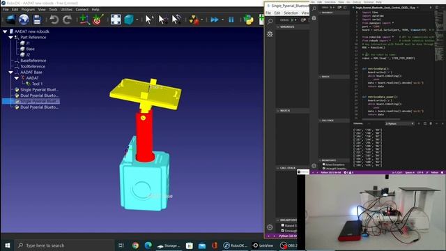 Robodk Python Offline & Online programming with Bluetooth and OLED for dual axis solar tracker смотреть онлайн