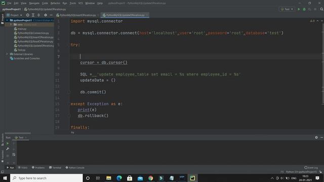 Python MySQL–Update Data in a Table | Python Tutorial смотреть онлайн