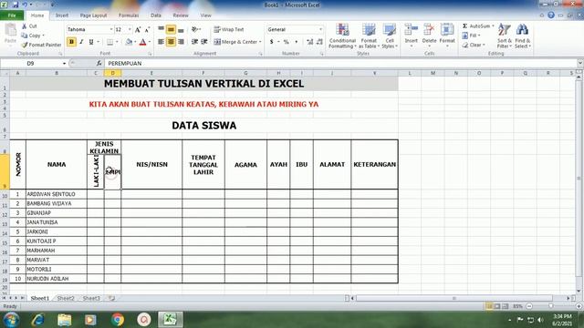 Cara Membuat Tulisan Vertikal di Excel untuk Pemula смотреть онлайн