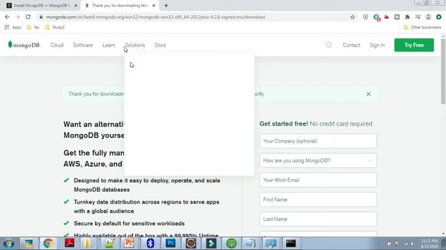 How to Install MongoDB on Windows 7/8/10 | How to Install Mongo Compass as separate installer смотреть онлайн