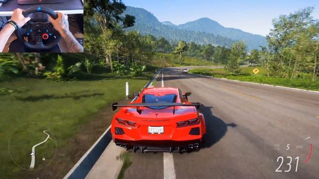 CHEVROLET CORVETTE C8 - Forza Horizon 5 | Logitech g29 gameplay смотреть онлайн