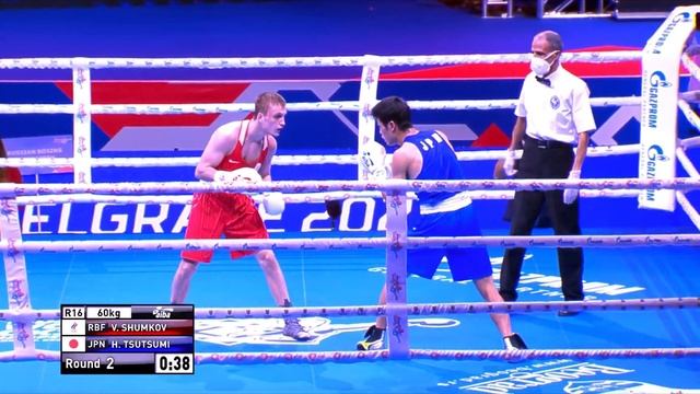 Vsevolod Shumkov (RUS) vs. Hayato Tsutsumi (JAP) AIBA World Boxing Championships 2021 (60kg) смотреть онлайн