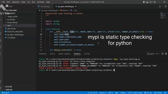 Type checking in python ?? смотреть онлайн