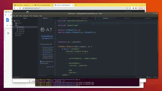 Using C++ in python with pybind11 and cmake смотреть онлайн