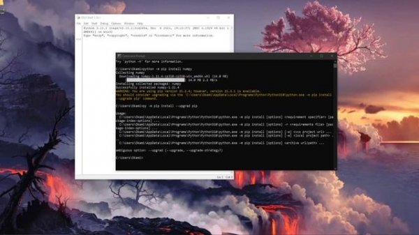 Installing Numpy into the Python IDLE with Window 10