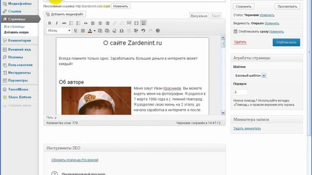 Как создать Страницу в WordPress смотреть онлайн