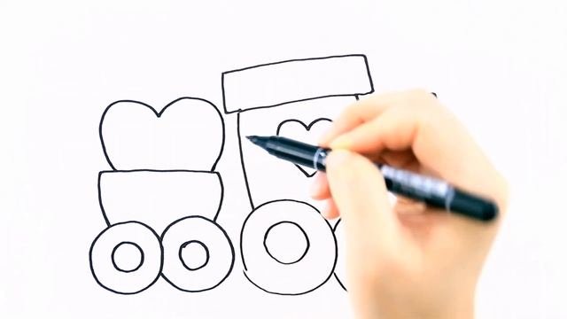 Как нарисовать паровоз / Мультик раскраска для детей / Раскрась Ка смотреть онлайн