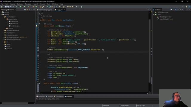 Button Clickable start new thread JavaFX and LWJGL 3 смотреть онлайн